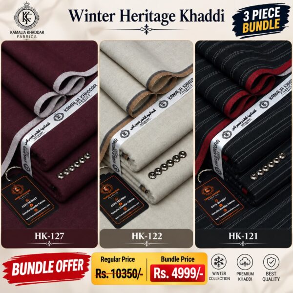 Pack Of 3 Heritage Khaddi | KK-501